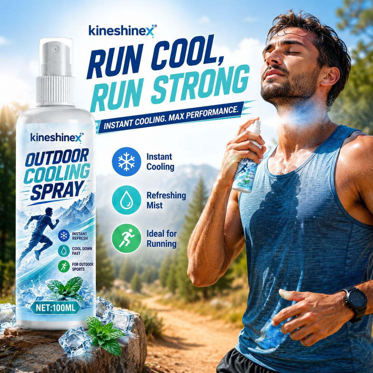 Misting Bottle Fine - Spray chłodzący do użytku na zewnątrz