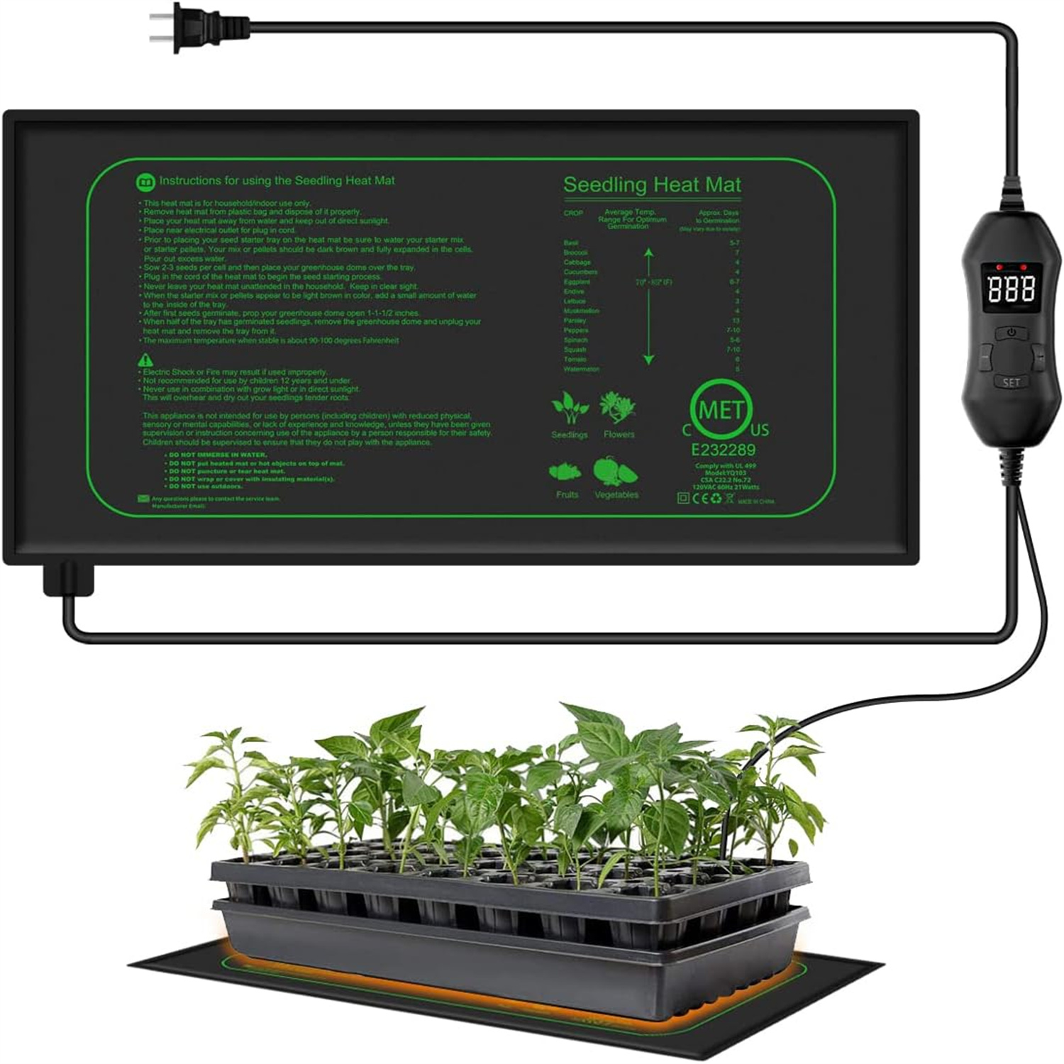Rooting Gel Clone - Mata grzewcza dla sadzonek z cyfrowym