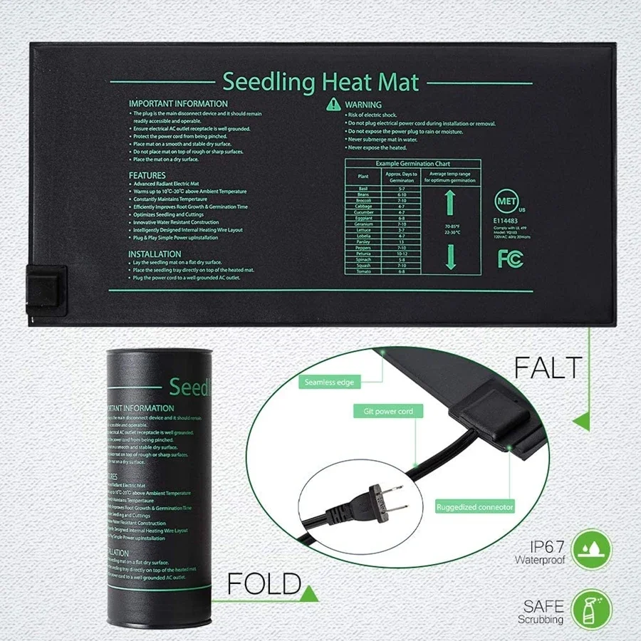 4 rozmiary 220V wtyczka EU sad – Heat Mat Seedling recenzja i cena
