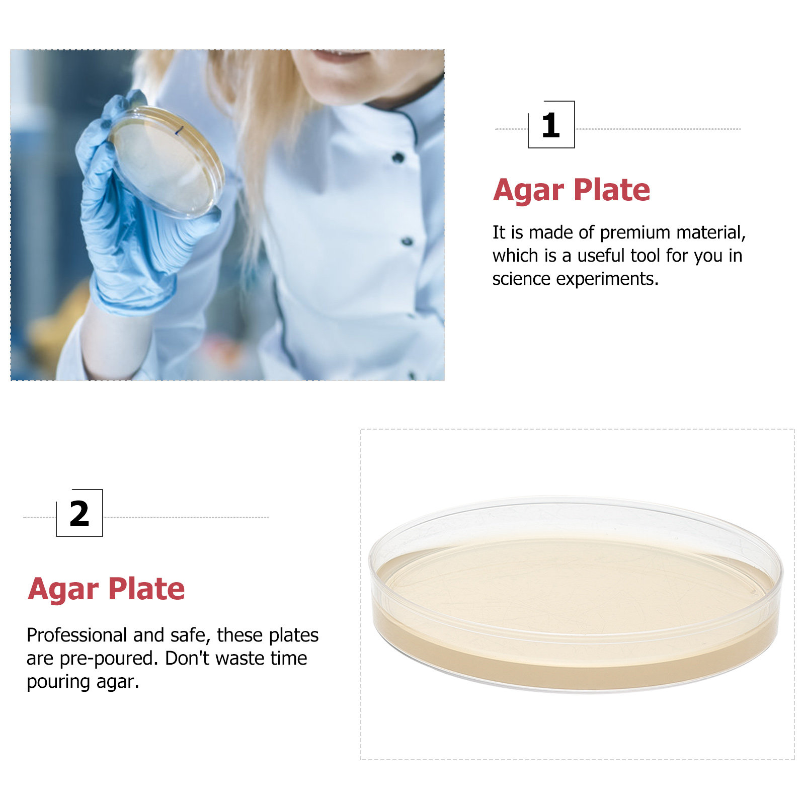 10 szt. Płytki z agarem odżywc – Agar Tissue Culture recenzja i cena