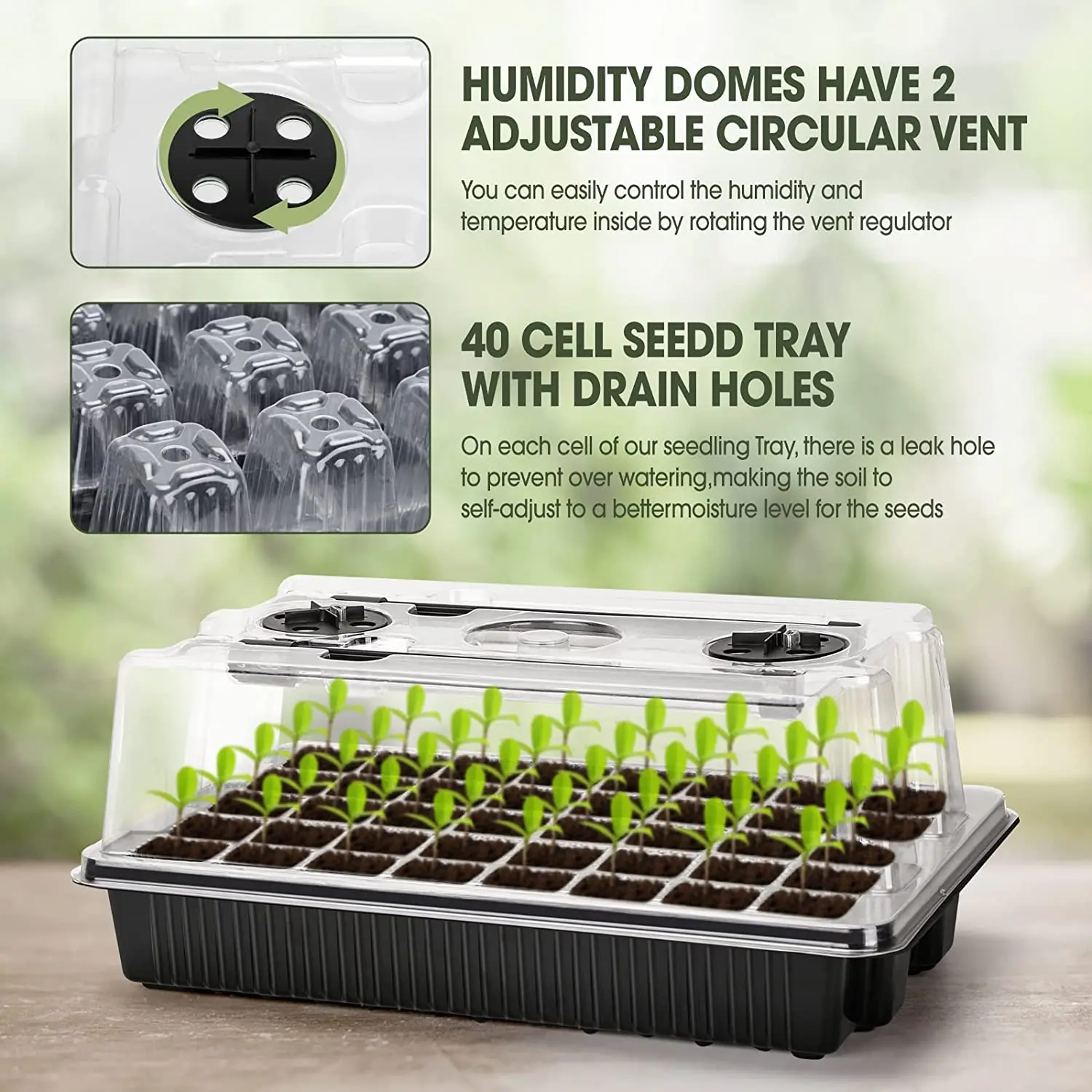 1 Zestaw, Tace do wysiewu nasi – Humidity Dome Kit recenzja i cena