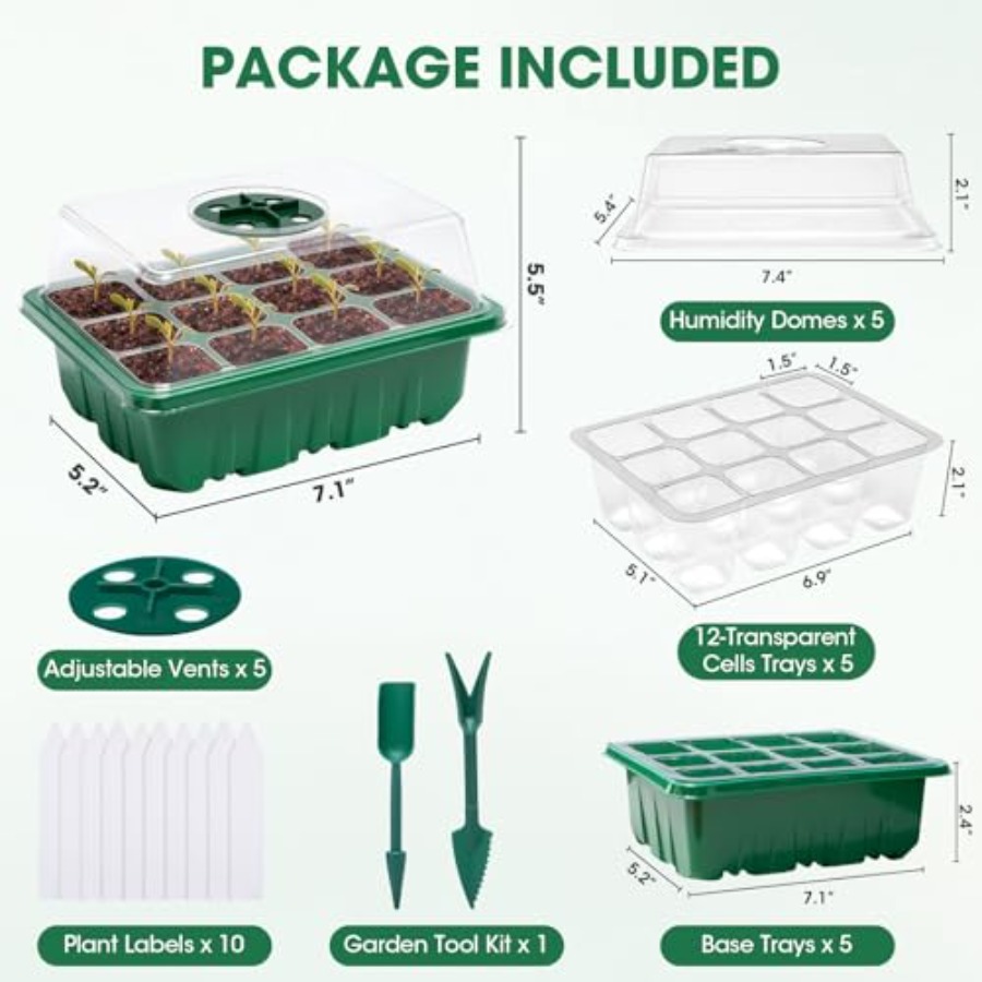 5 Zestawów Tacek do Rozsady z  – Humidity Dome Kit recenzja i cena